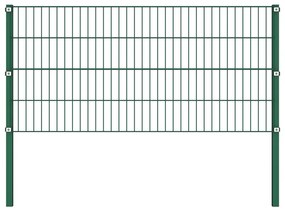 Painel de vedação com postes ferro 1,7x0,8 m verde