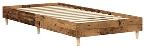 Estrutura de cama sem colchão 75x190 cm madeira velha
