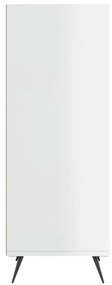 Armário c/ prateleiras derivados de madeira branco brilhante