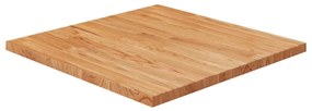 vidaXL Tampo mesa quadrado 60x60x2,5cm carvalho tratado castanho-claro