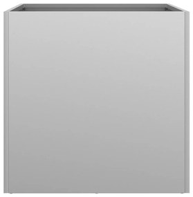 Vaso/floreira 42x40x39 cm aço galvanizado prateado