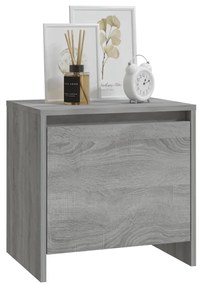 Mesa de Cabeceira Tolie - Cinzento - Design Moderno