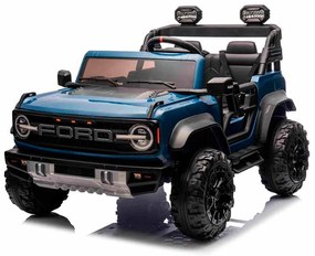 Carro elétrico para crianças 24V 2 lugares Ford Bronco XXL com tração traseira, licenciado Rodas Plástico Azul
