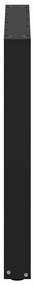 Pés para mesa de jantar em formato de U, 3 peças, preto, 90x(72-73) cm