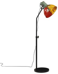 vidaXL Candeeiro de pé 25 W 30x30x90-150 cm E27 multicolorido