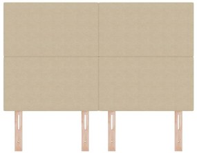 Cabeceira vidaXL Design Simples Verde Claro Cinza 140 cm Tecido de Vel