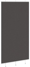 Preto Plissada Cega 105x200 cm Largura Tecido 104,4cm Poliéster