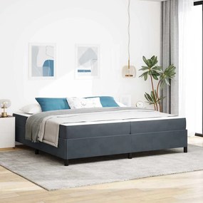 vidaXL Estrutura da Cama Branco e Cinza Claro 200 x 200 cm Veludo