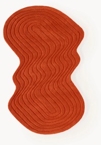 Tapete de lã artesanal com forma orgânica Aliza