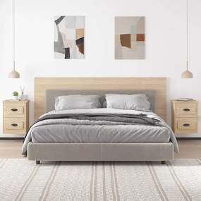 Mesas de cabeceira parede 2 pcs 41,5x36x53 cm carvalho sonoma