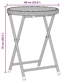 Conjunto de Bistro de Jardim de 3 Peças com Almofadas Cinzento em Ratt