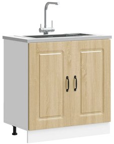 vidaXL Armário baixo lavatório Kalmar carvalho sonoma 80x46x81,5 cm