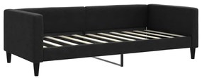 Sofá-cama com gavetão 90x190 cm tecido preto