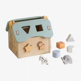 Casinha De Madeira Com Peças Encaixáveis Grady Kids Natural - Sklum