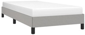 Estrutura de cama sem colchão 90x190 cm tecido cinzento-claro