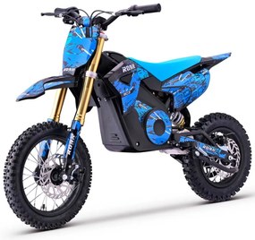 Mini moto elétrica para crianças MINICROSS 1100W Roan 903 motor eléctrico Brush 12/10" Azul