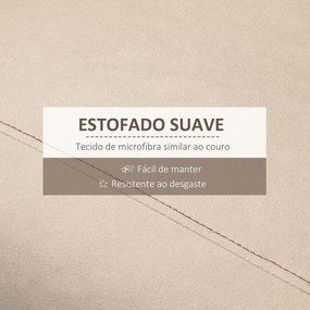 HOMCOM Poltrona Relax Reclinável até 145° Estofada em Poliéster com Apoio para os Pés Retrátil Carga Máxima 120kg para Sala de Estar Escritório Dormitório 75x89x105cm Marrom e Bege