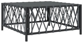 3 pcs conjunto lounge de jardim com almofadões aço antracite