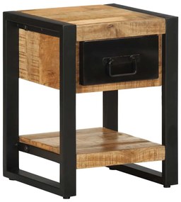 Mesa de cabeceira 35x34x45 cm madeira maciça manga áspera