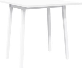 Mesa de jantar madeira seringueira maciça branco