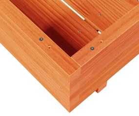 Vaso/floreira de jardim 70x70x26,5 cm pinho maciço castanho-mel