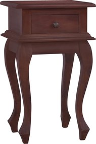 vidaXL Mesa de cabeceira clássica 35x30x60 cm mogno maciço castanho
