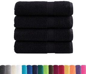 Toalhas de mãos premium SOLUND 4 pcs 50x100 cm 600 gsm preto
