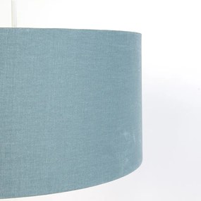 Candeeiro de suspensão branco com máscara azul 50 cm - Combi 1 Moderno