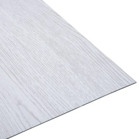 Tábuas de soalho autoadesivas 20 pcs 1,86 m² PVC branco