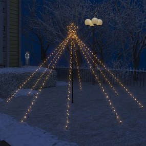 Iluminação cascata p/ árvore Natal int/ext 400 luzes LED 2,5 m