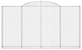 Cestos gabião arqueados 4pcs 300x30x160/180cm ferro galvanizado