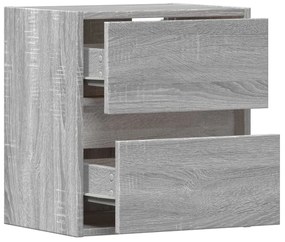 Móvel de parede p/ TV c/ luzes LED 41x31x45 cm cinzento sonoma