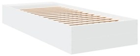 Estrutura de cama 90x200 cm derivados de madeira branco