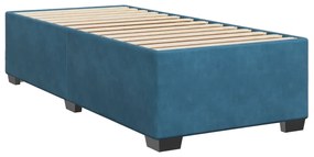 Estrutura de cama 80x200 cm veludo azul