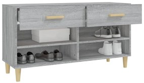 Sapateira 102x35x55 cm derivados de madeira sonoma cinza