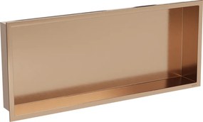 Mexen X-Wall-R prateleira embutida com flange 75 x 30 cm, cobre escovado - 19C0753010