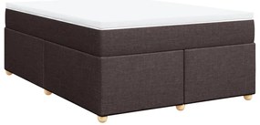 Cama com molas/colchão 140x200 cm tecido castanho-escuro