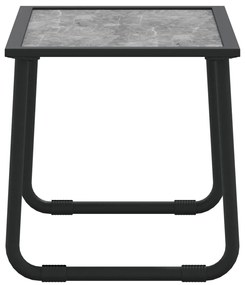 3 pcs conjunto lounge de jardim com almofadões aço antracite