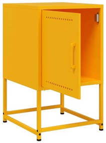Mesa de cabeceira 36x39x60,5 cm aço amarelo mostarda