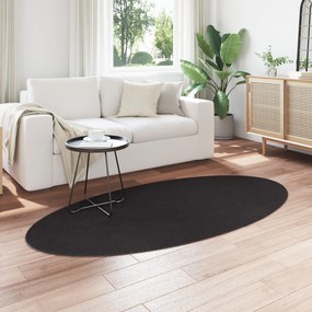 Tapete vidaXL "HUARTE" Preto 100x200 cm Oval