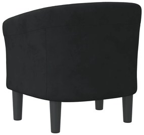 Poltrona Maiza - Em Veludo - Cor Preto - 70x56x68 cm - Design Moderno