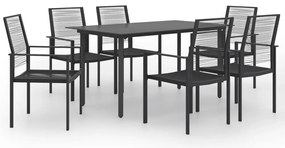 vidaXL 7 pcs conjunto de jantar para jardim
