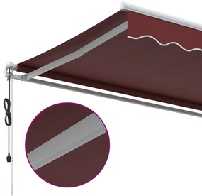 Toldo retrátil automático 600x300 cm bordô