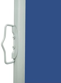 Toldo lateral retrátil para pátio 160x600 cm azul