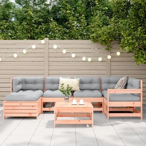 7 pcs conjunto sofás jardim madeira abeto-de-douglas