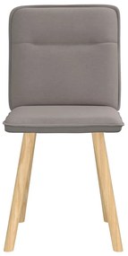 Cadeiras de jantar 2 pcs tecido cinzento-acastanhado