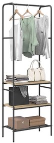 Suporte para Roupas com Prateleiras Carvalho sonoma