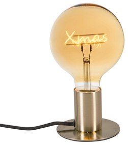 Candeeiro de mesa de Natal dourado com LED - Facil