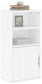vidaXL Armário lateral ODDA branco 40x24x79 cm pinho de madeira maciça