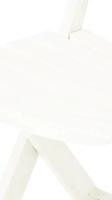 Cadeiras de jardim dobráveis 2 pcs plástico branco